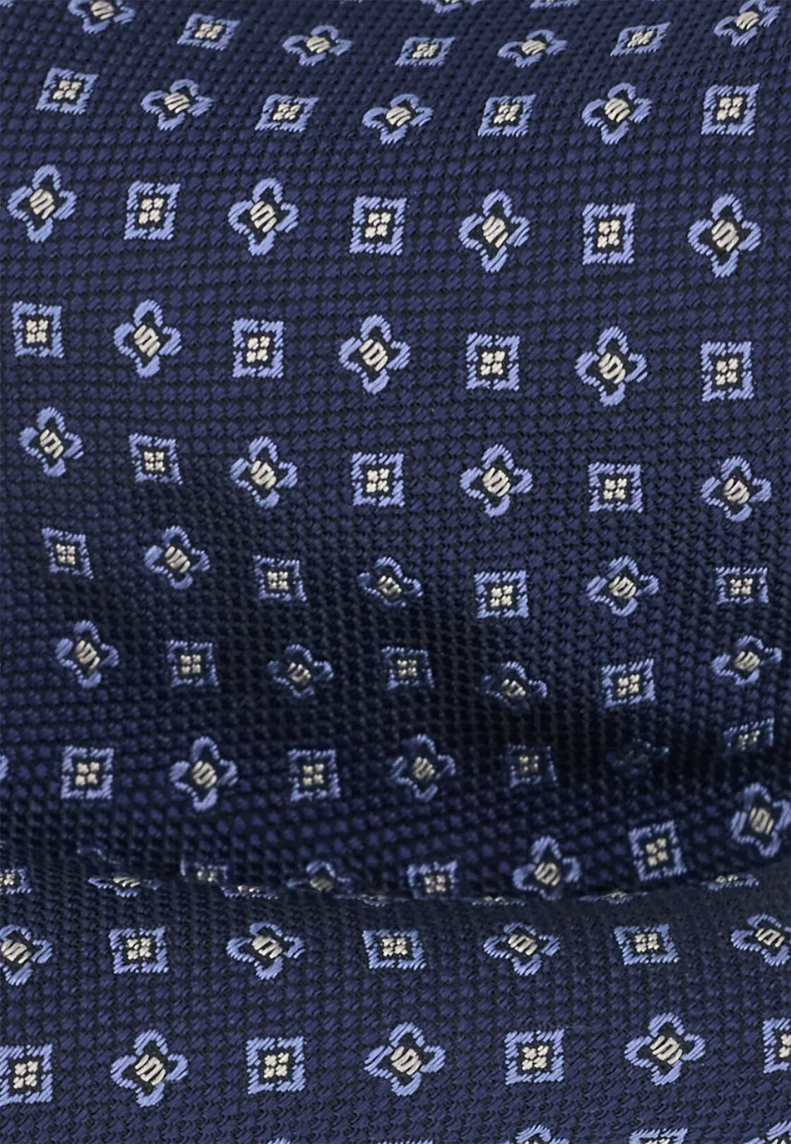 Boggi, Cravatta Jacquard Motivo Micro Fantasia In Seta, Uomo, Navy - immagine 2