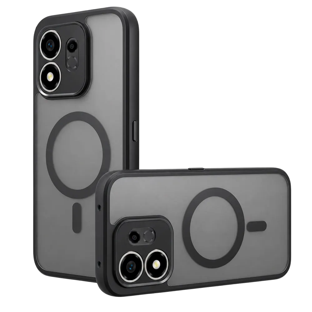 Custodia MagSafe per Honor 600 Smart, Techsuit, PureFrost, Nero Satinato - immagine 1