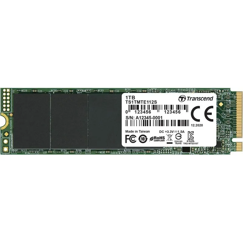 Transcend 112S 1TB SSD M.2 3D NAND NVMe PCIe 3.0 - immagine 1