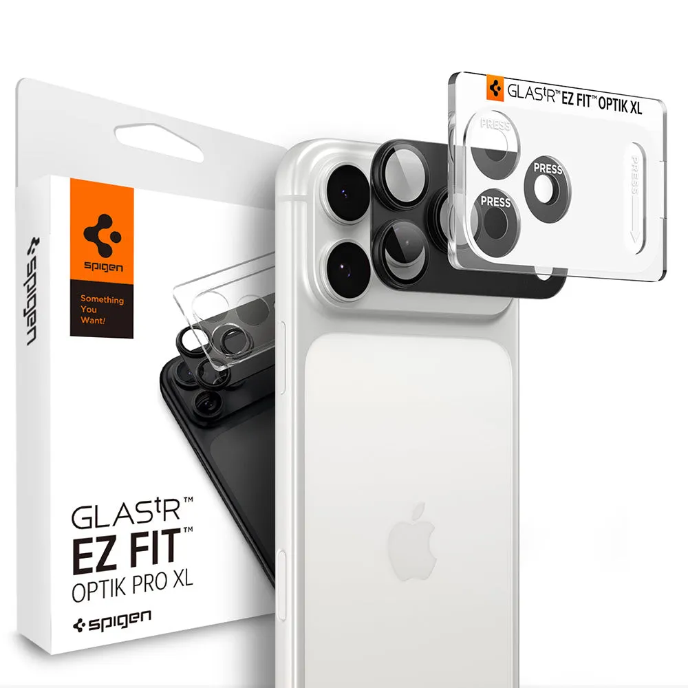 Pellicola protettiva per fotocamera posteriore Spigen GlastR EZ FIT Optik Pro XL per Apple iPhone 18 Pro Max, vetro temperato, grigio scuro AGL12039 - immagine 1