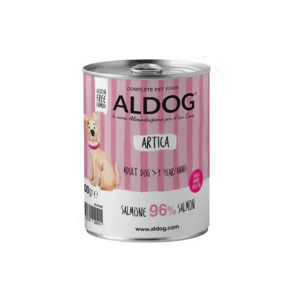 Aldog Super Premium Adult All Breeds 400 gr Salmone - confezione da 6 pezzi - Cibo umido per cani - immagine 1