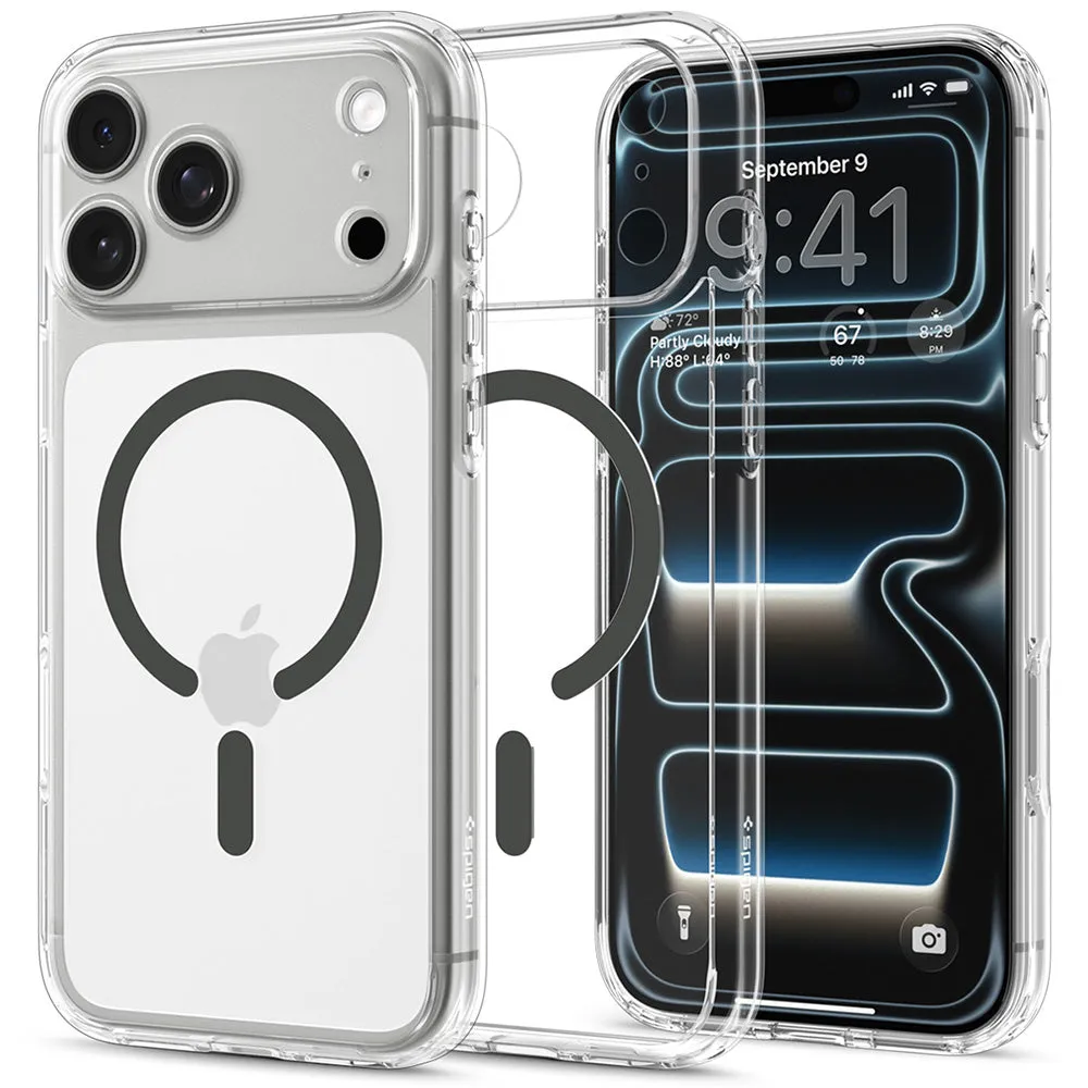 Custodia MagSafe per Apple iPhone 18 Pro / 17 Pro, Spigen, Ultra Hybrid, Grigio Trasparente ACS12156 - immagine 1