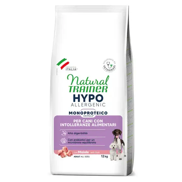 Natural Trainer Hypo Diet Monoproteico All Breeds Adult Dog con Maiale 12 kg - Crocchette monoproteiche cane - immagine 1