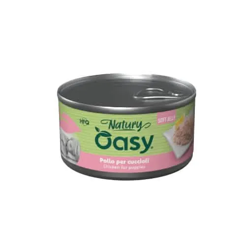 Oasy wet dog natury soft jelly pollo per cuccioli lattina 150 g - immagine 1