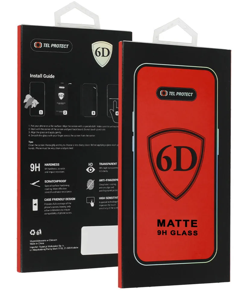 Pellicola Protettiva Schermo Opaca OEM per Apple iPhone 18 Pro Max, Vetro Temperato, Full Glue, 6D, Nera - immagine 1