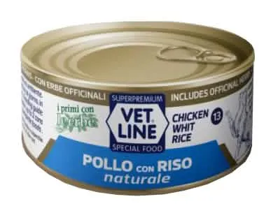 Vet line per gatto pollo naturale+riso 70 g - immagine 1