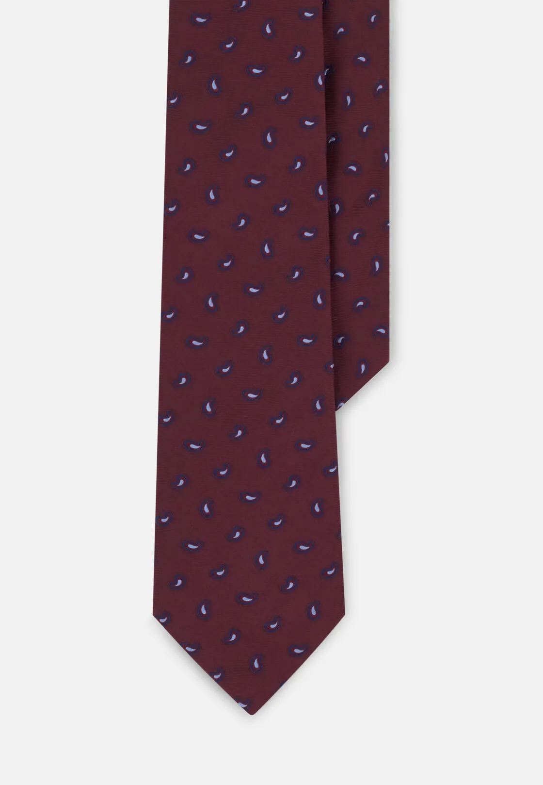 Boggi, Cravatta Jacquard Motivo Micro Paisley In Seta, Uomo, Burgundy - immagine 1