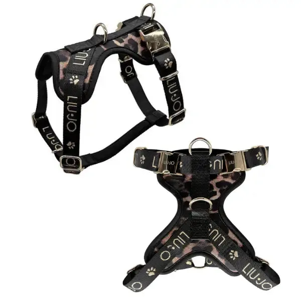 Pettorina ad H Jacquard Liu Jo Pets Nero maculato - Taglia 2: 40-55 cm - immagine 1