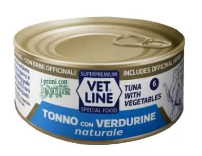 Vet line per gatto tonno naturale+verdurine 70 g - immagine 1