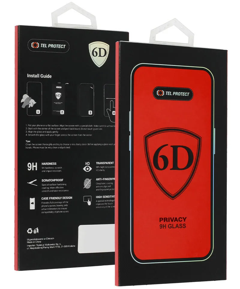 Pellicola protettiva per schermo Privacy OEM per Apple iPhone 18 Pro Max, Vetro temperato, Full Glue, 6D - immagine 1