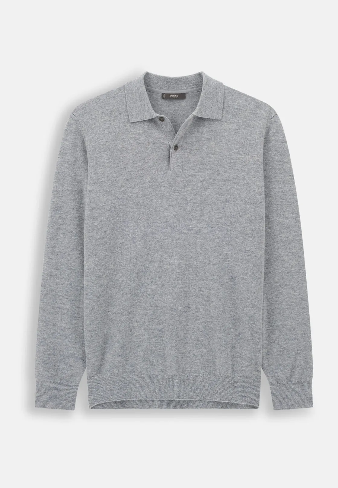 Boggi, Polo Di Maglia In Lana Cashmere, Uomo, Grigio, Taglia: XXL - immagine 5