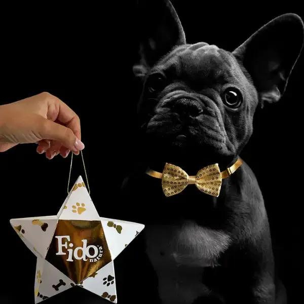 Stella regalo con Profumo da 30 ml + Papillon Fido Natura con papillon oro - immagine 1