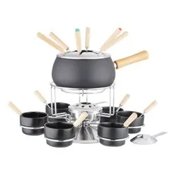 Set fonduta Smaltato 23 pz EVA Nero opaco 070621 - immagine 1