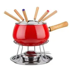 Set fonduta Smaltato 12 pz EVA Rosso 070604 - immagine 1