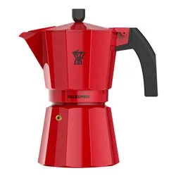 Caffettiera Alluminio 3 Tazze ITALEXPRESS Rosso 1361V - immagine 1