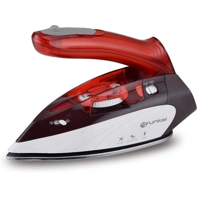Ferro da viaggio Grunkel PLV-900 900W serbatoio 75ml pieghevole rosso - immagine 1