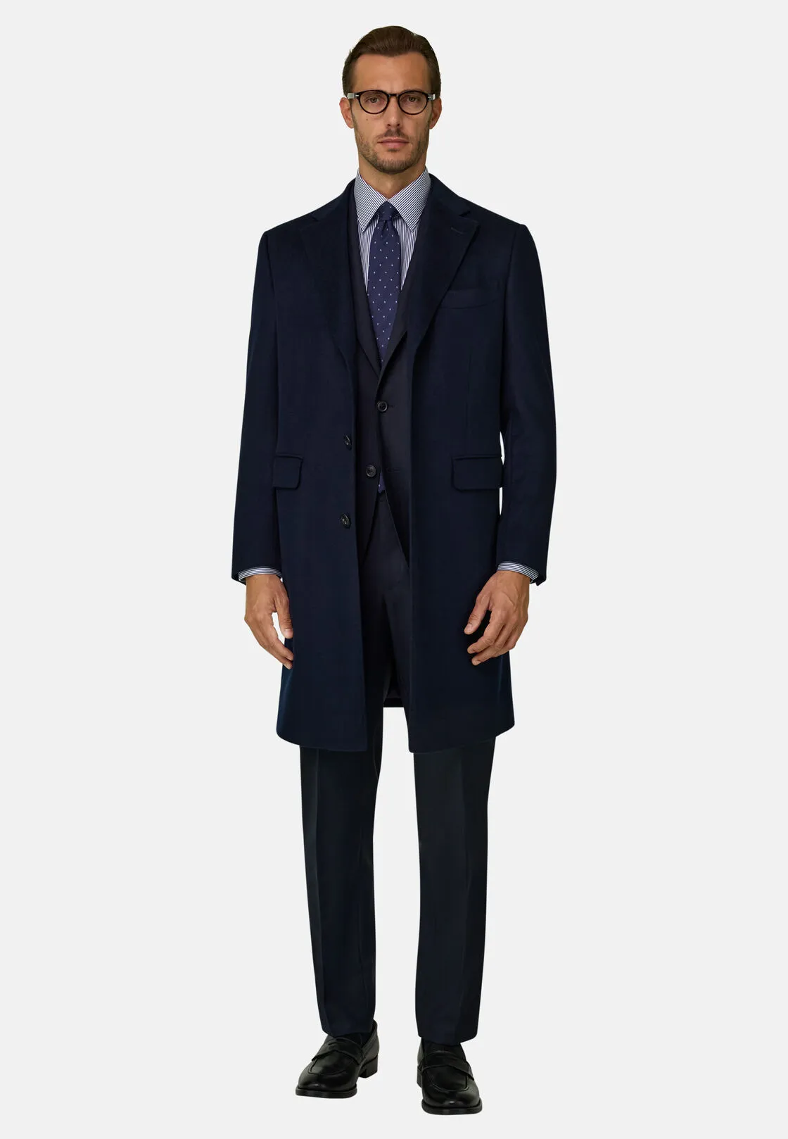 Boggi, Cappotto Mono Petto In Lana, Uomo, Navy, Taglia: 44 - immagine 2