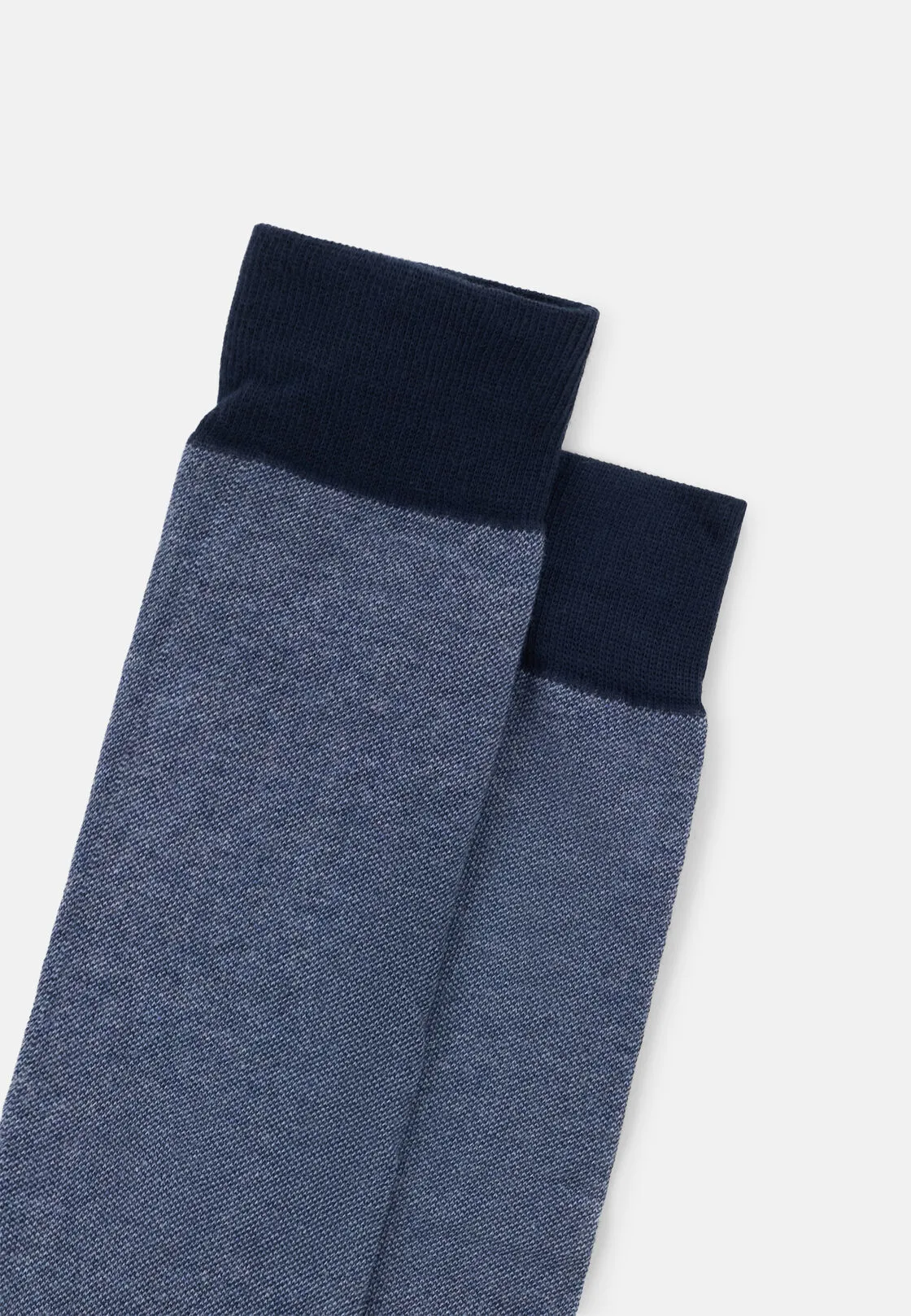 Boggi, Calze Lunghe Motivo Oxford In Misto Cotone, Uomo, Navy - immagine 3