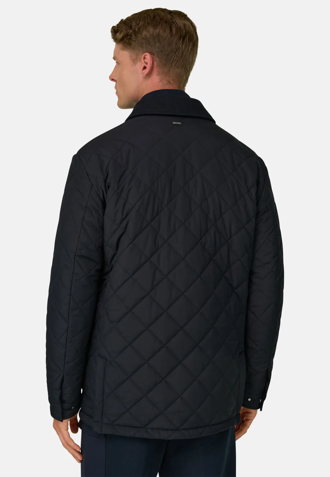 Boggi, Caban Imbottito In Tessuto Tecnico, Uomo, Navy, Taglia: M - immagine 4