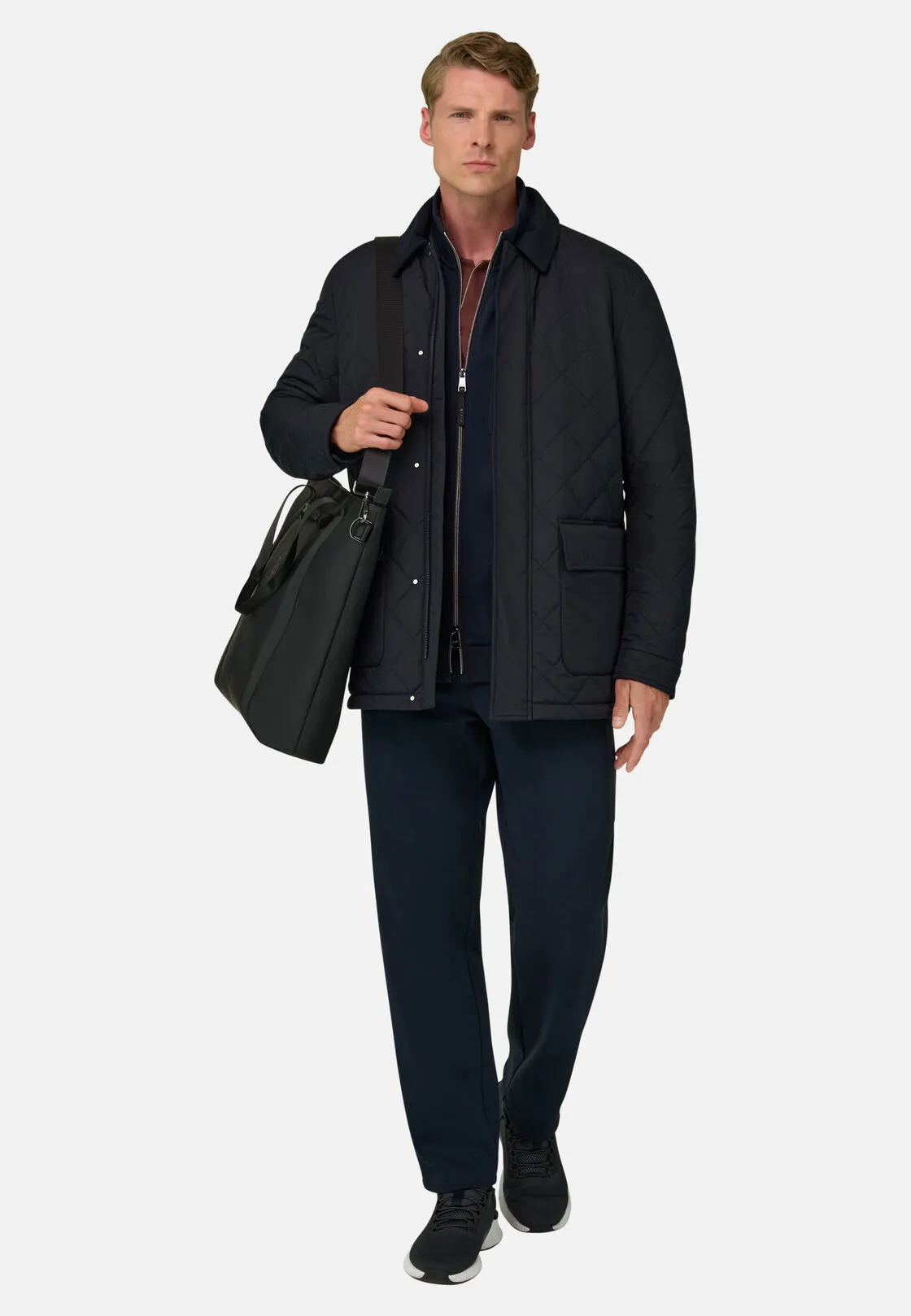 Boggi, Caban Imbottito In Tessuto Tecnico, Uomo, Navy, Taglia: XL - immagine 2