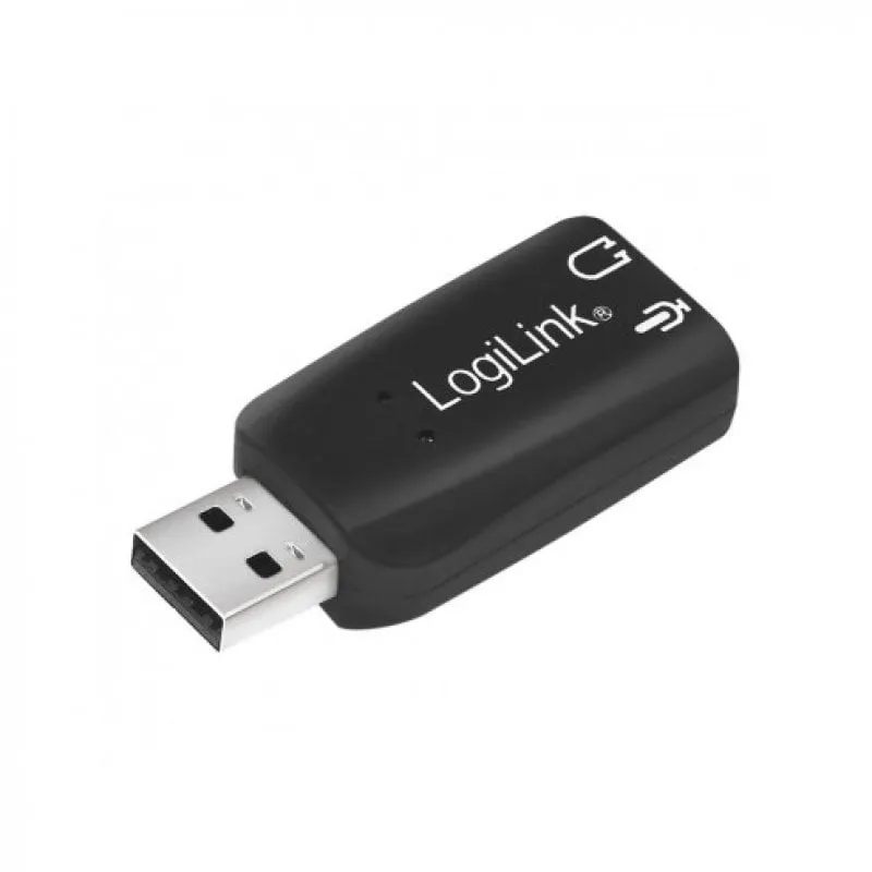 Adattatore audio LogiLink USB 2.0 a 5.1 per cuffie/microfono jack da 3,5 mm - immagine 1