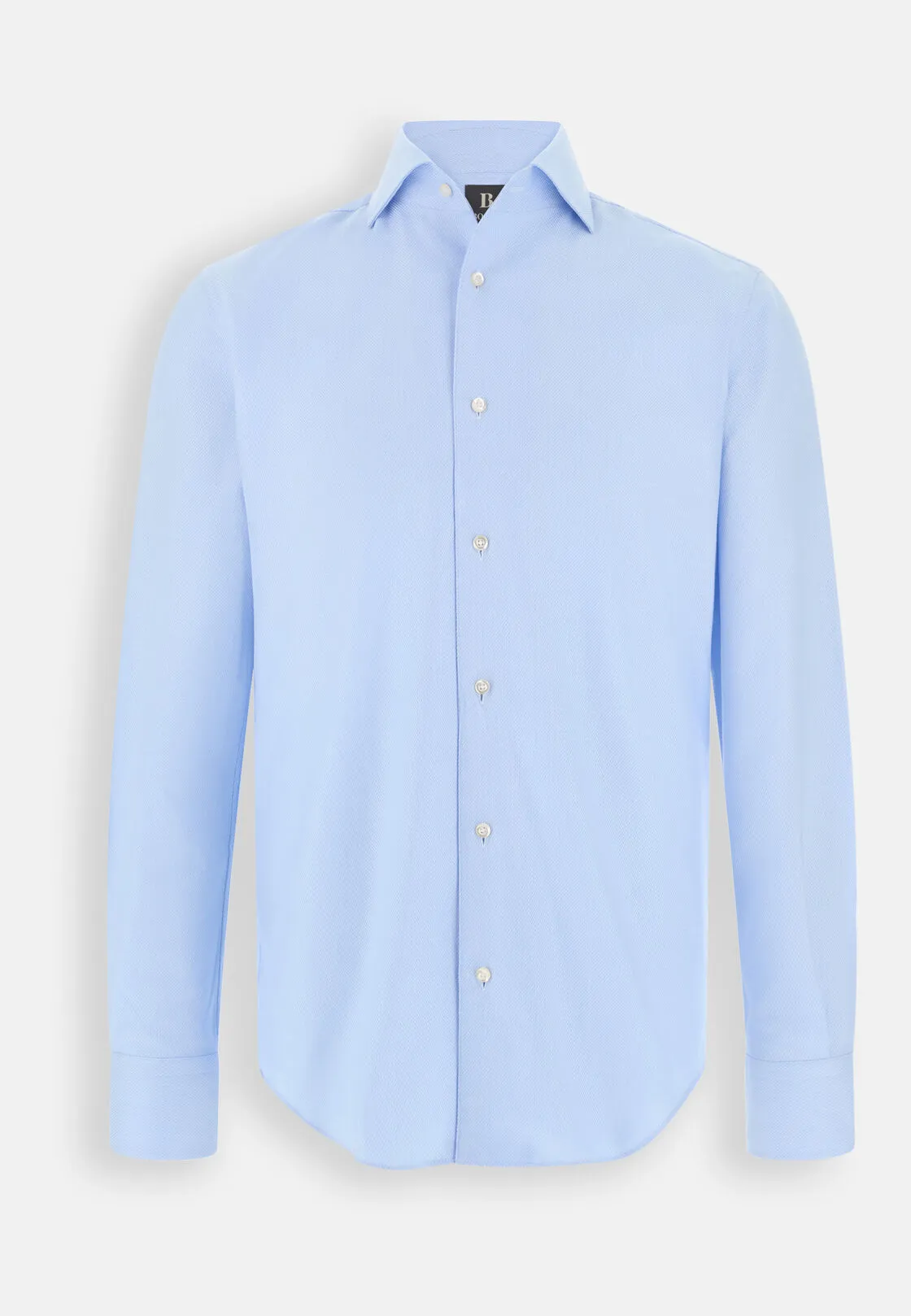 Boggi, Camicia In Dobby In Cotone Regular Fit, Uomo, Azzurro, Taglia: 38 - immagine 6