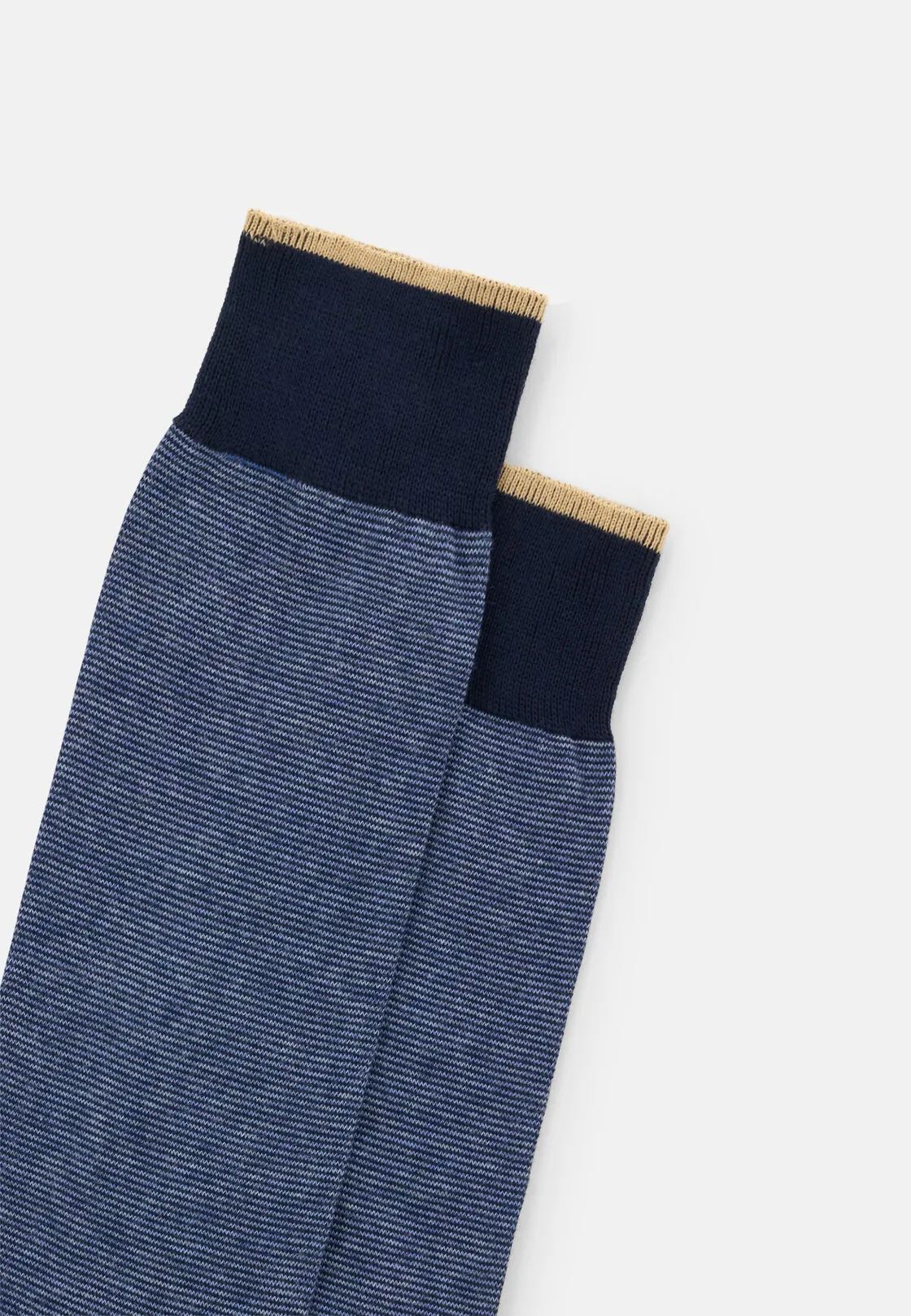 Boggi, Calze Lunghe Motivo Righe In Misto Cotone, Uomo, Navy - immagine 3