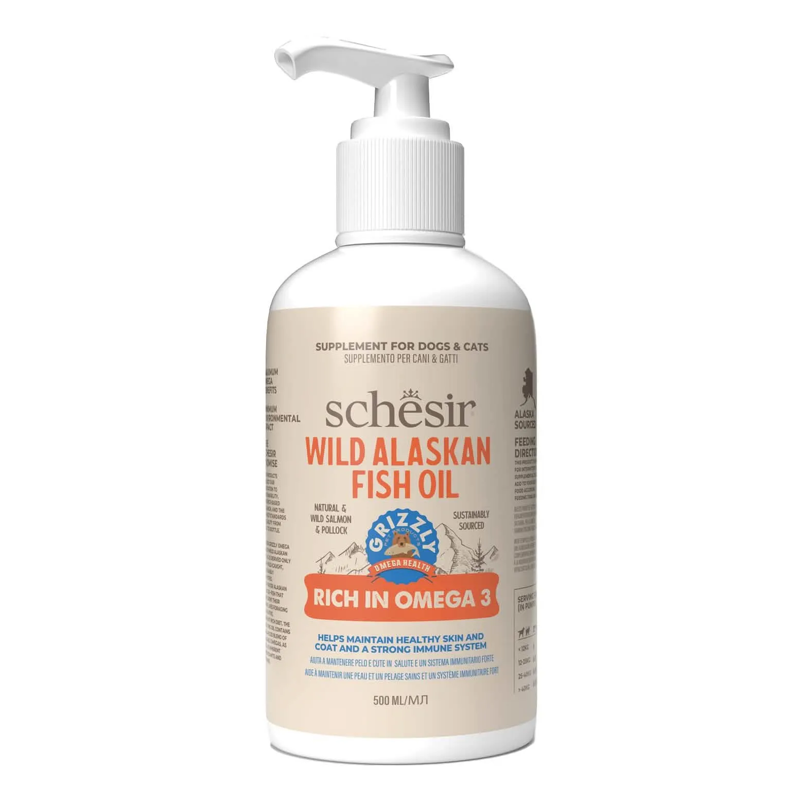 Schesir cat&dog fish oil 500 ml - immagine 1