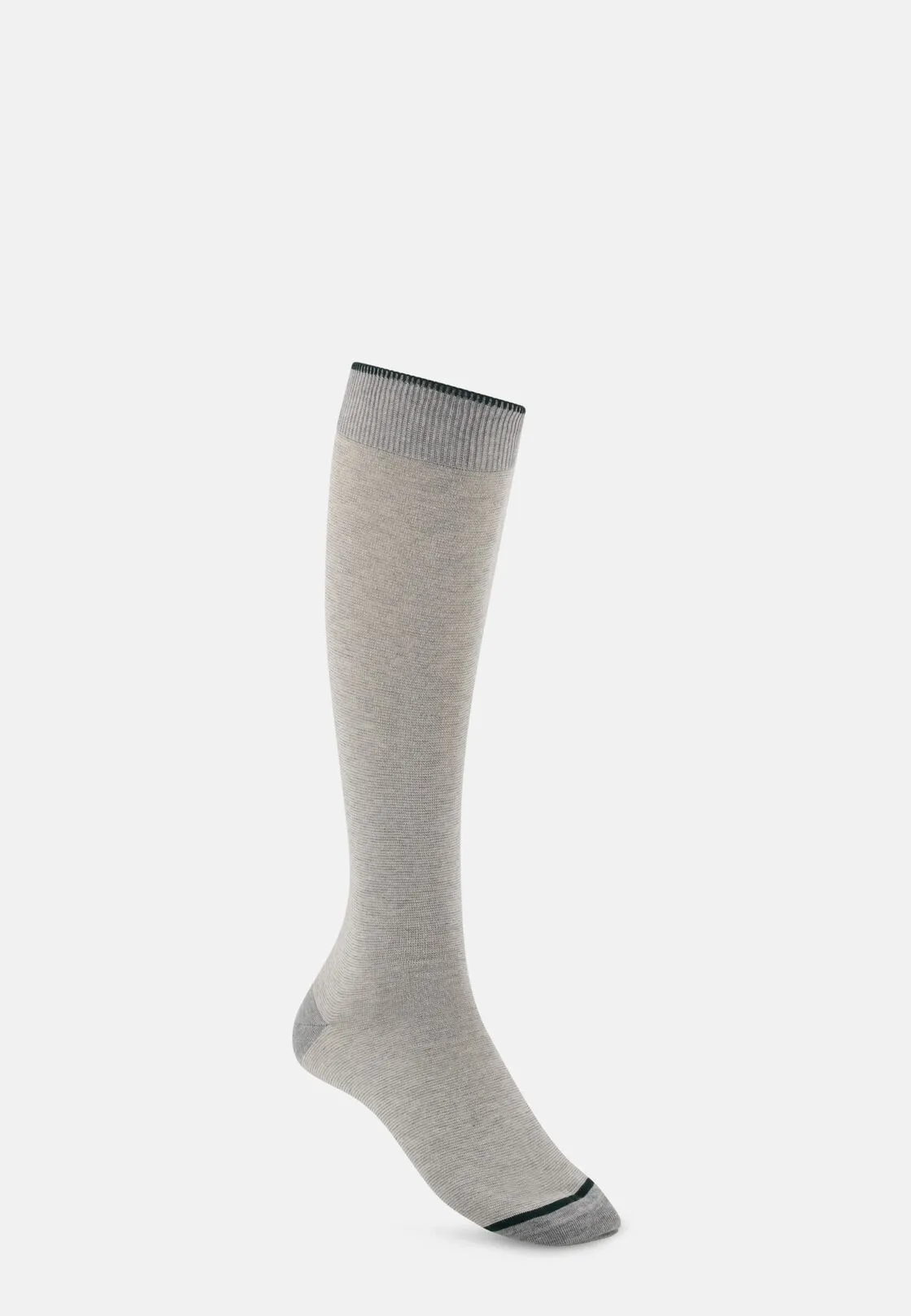 Boggi, Calze Lunghe Motivo Righe In Misto Cotone, Uomo, Light grey - immagine 1