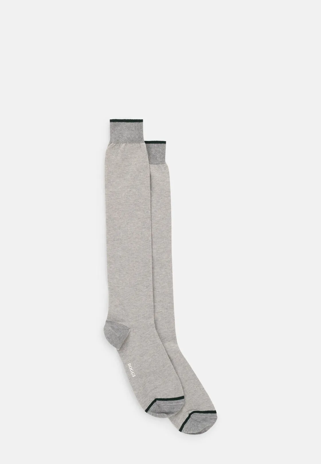 Boggi, Calze Lunghe Motivo Righe In Misto Cotone, Uomo, Light grey - immagine 2