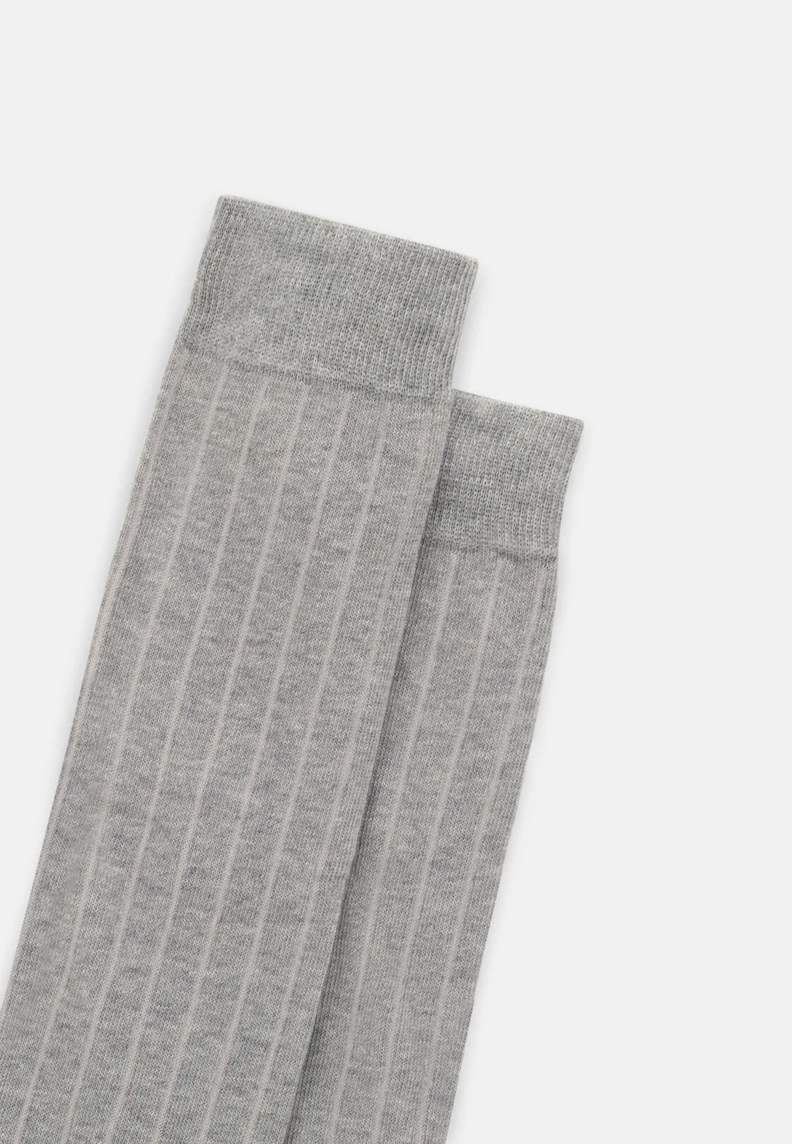 Boggi, Calze Lunghe Motivo Gessato In Misto Cotone, Uomo, Light grey - immagine 3