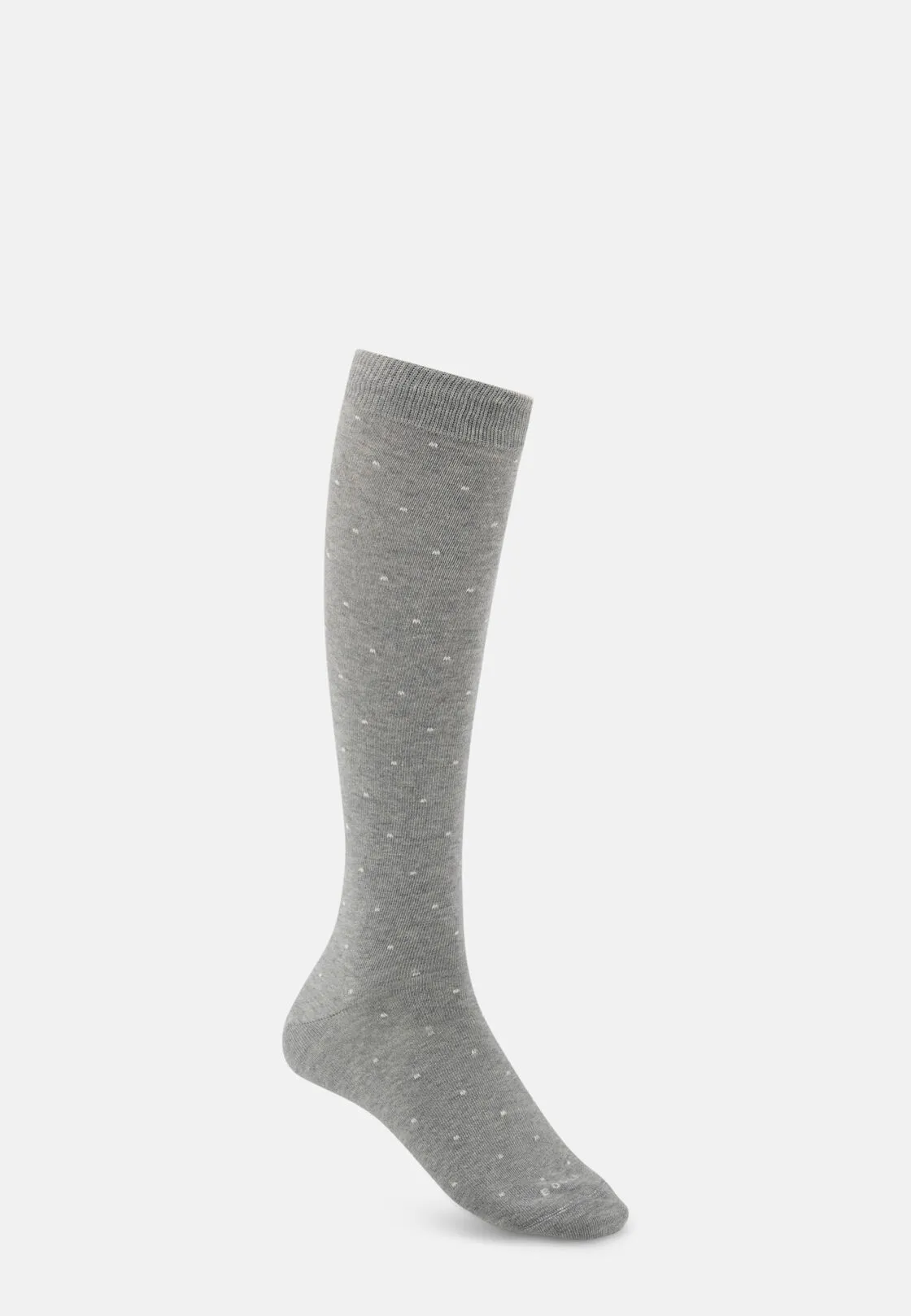 Boggi, Calze Lunghe Motivo Pois In Misto Cotone, Uomo, Light grey - immagine 1