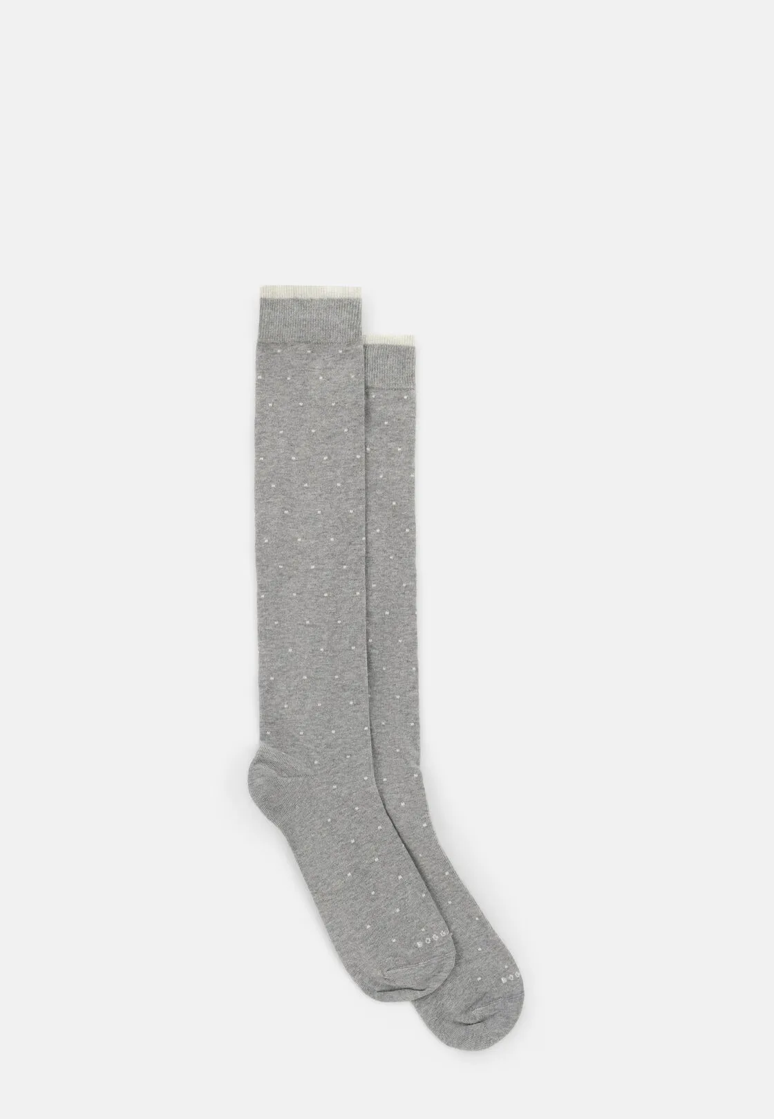 Boggi, Calze Lunghe Motivo Pois In Misto Cotone, Uomo, Light grey - immagine 2