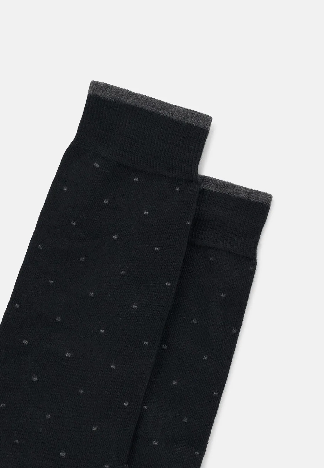 Boggi, Calze Lunghe Motivo Pois In Misto Cotone, Uomo, Nero - immagine 3