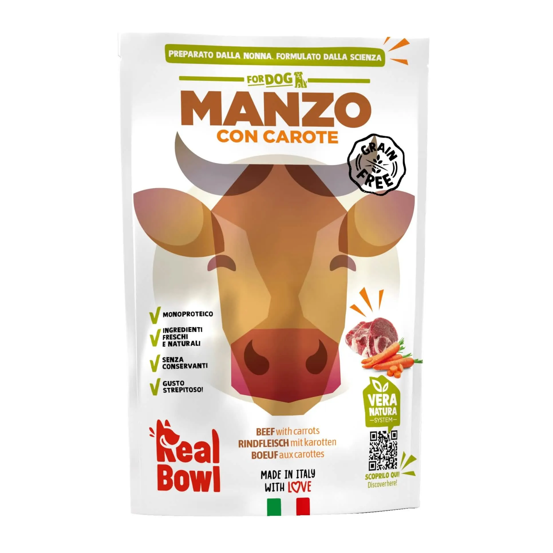 Real bowl busta singola manzo senza cereali 400 g - immagine 1