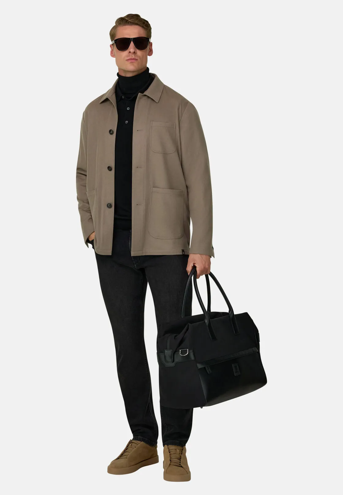 Boggi, Trade | Giacca Camicia In Cashmere, Uomo, Fango, Taglia: 44 - immagine 2