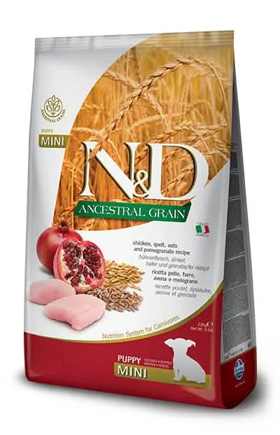 N&d low grain dog chicken & pomegranate puppy mini 7 kg - immagine 1
