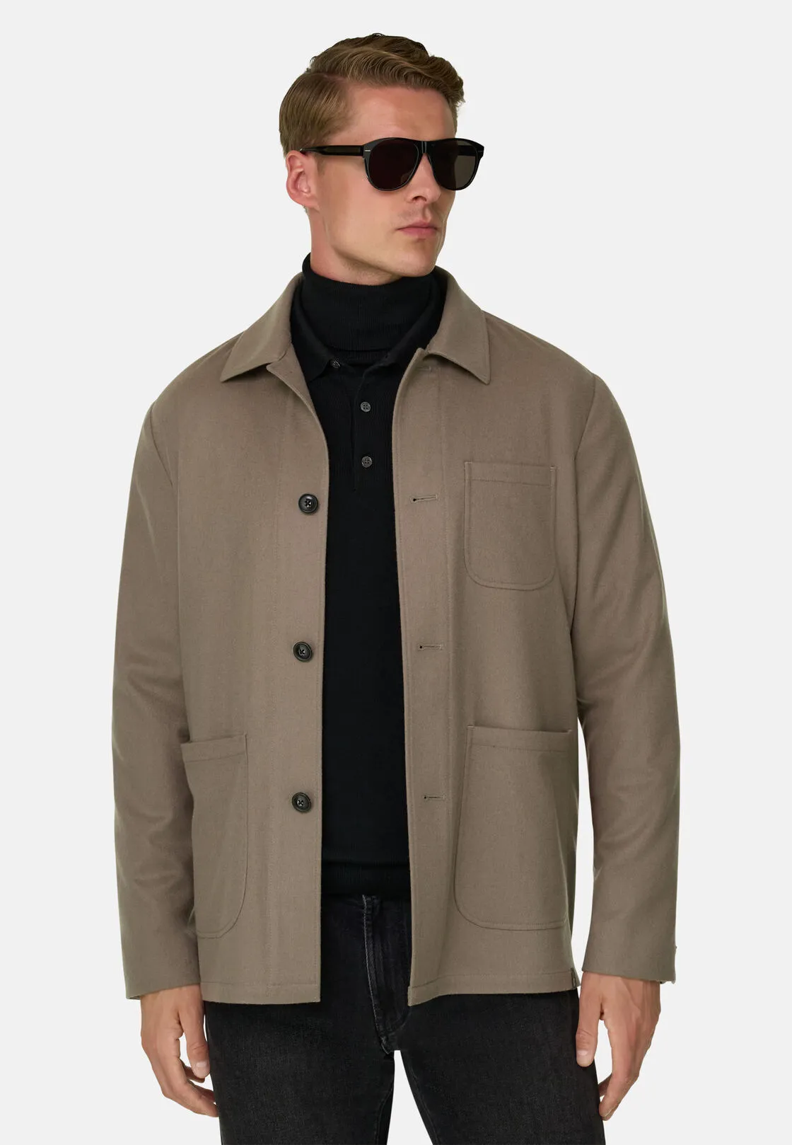Boggi, Trade | Giacca Camicia In Cashmere, Uomo, Fango, Taglia: 48 - immagine 1