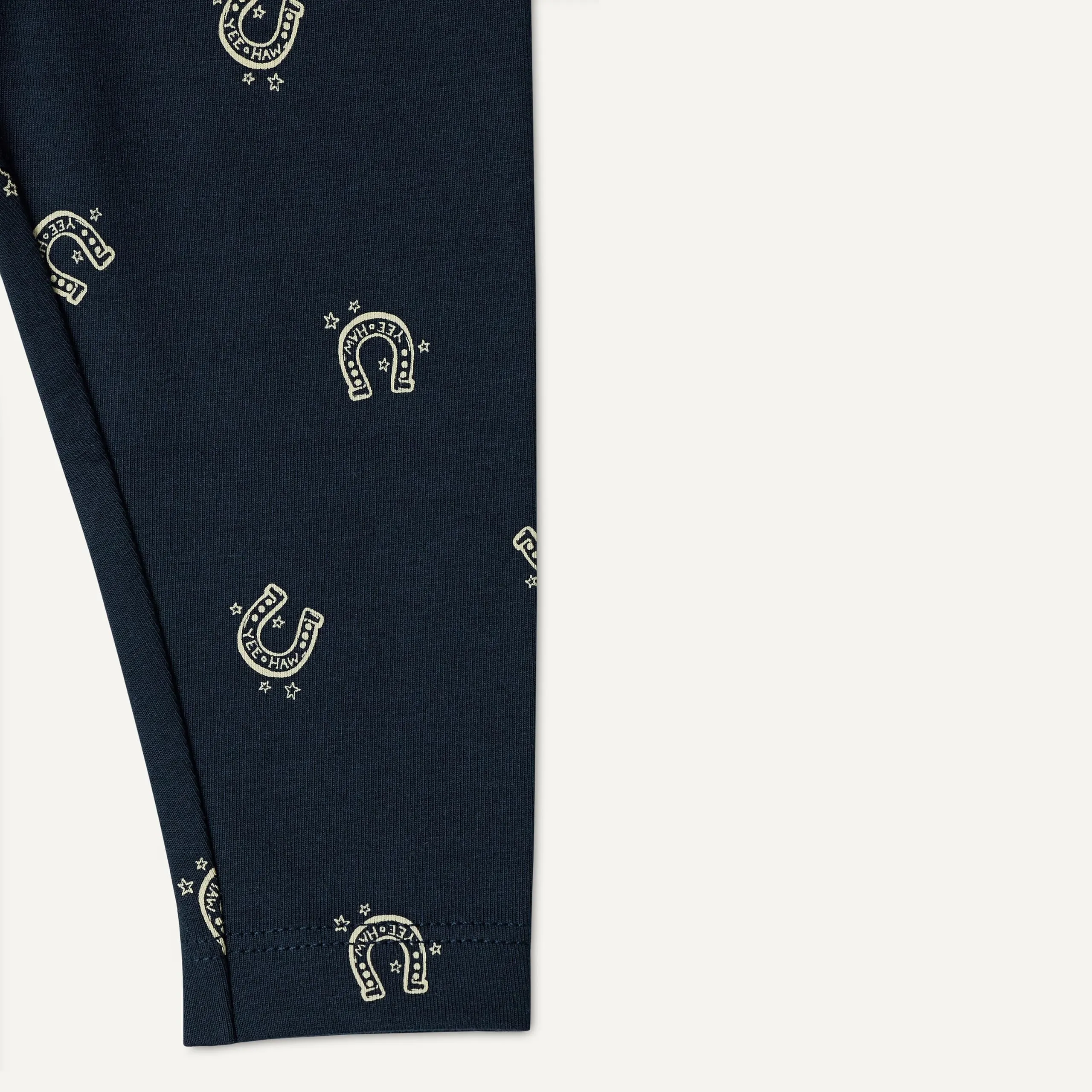 Amazon Essentials x Sofia Grainge Leggings alla Caviglia Traspiranti in Cotone Bimbo 0-24, Confezione da 3, Azzurro / Doppia Striscia / Ferro Di Cavallo, 0-3 mesi - immagine 4
