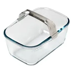 Pirofila Vetro borosilicato (20x14x9cm) con manico removibile AIR FRYER Trasparente 300U300 8045 - immagine 1