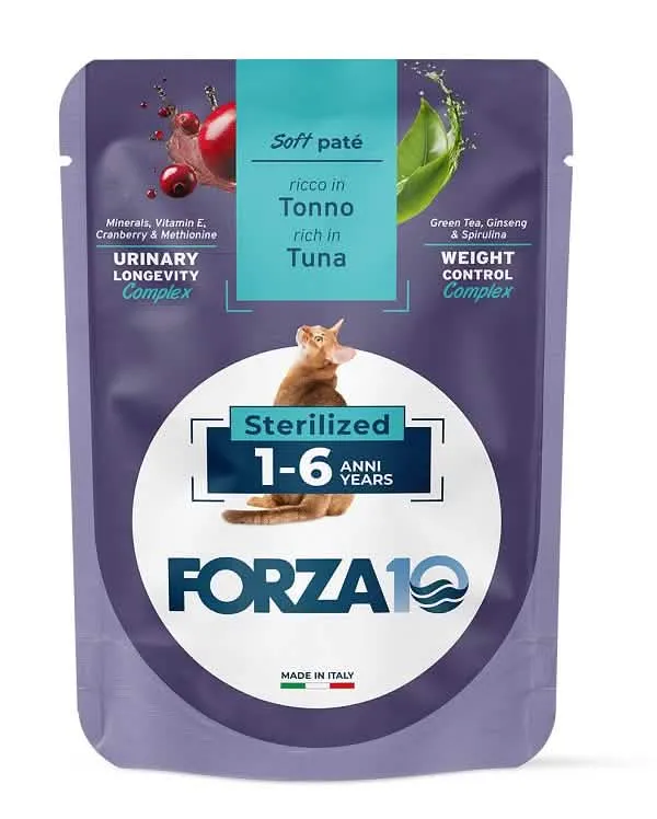 Forza 10 maintenance cat adult 1-6 anni sterilized tonno wet pate' 80 g - immagine 1