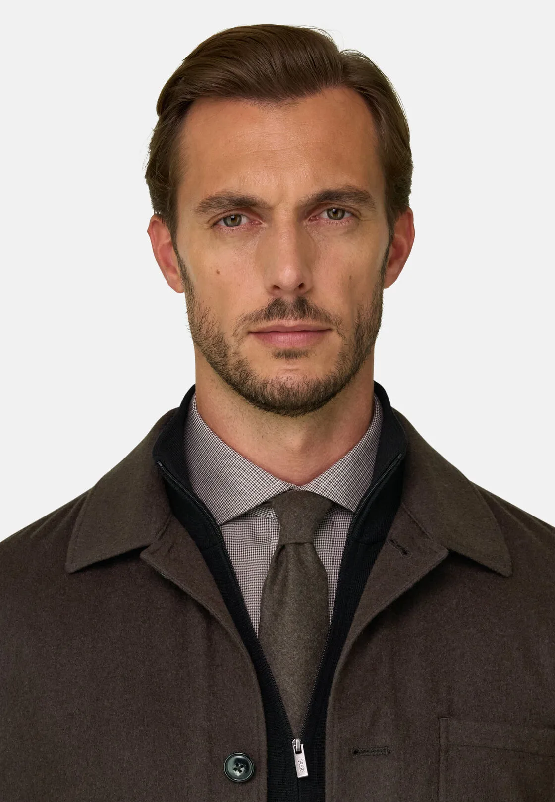 Boggi, Trade | Giacca Camicia In Cashmere, Uomo, Marrone scuro, Taglia: 44 - immagine 3