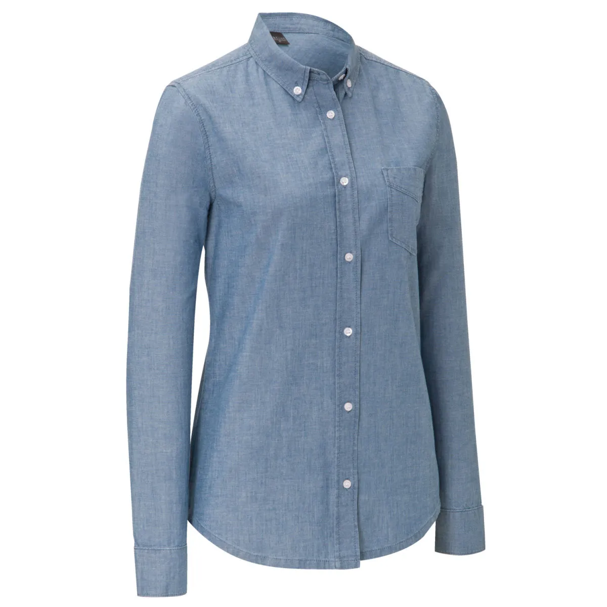 JOBELINE Camicetta maniche lunghe Chambray Maniche lunghe; Taglia 44; blu - immagine 1