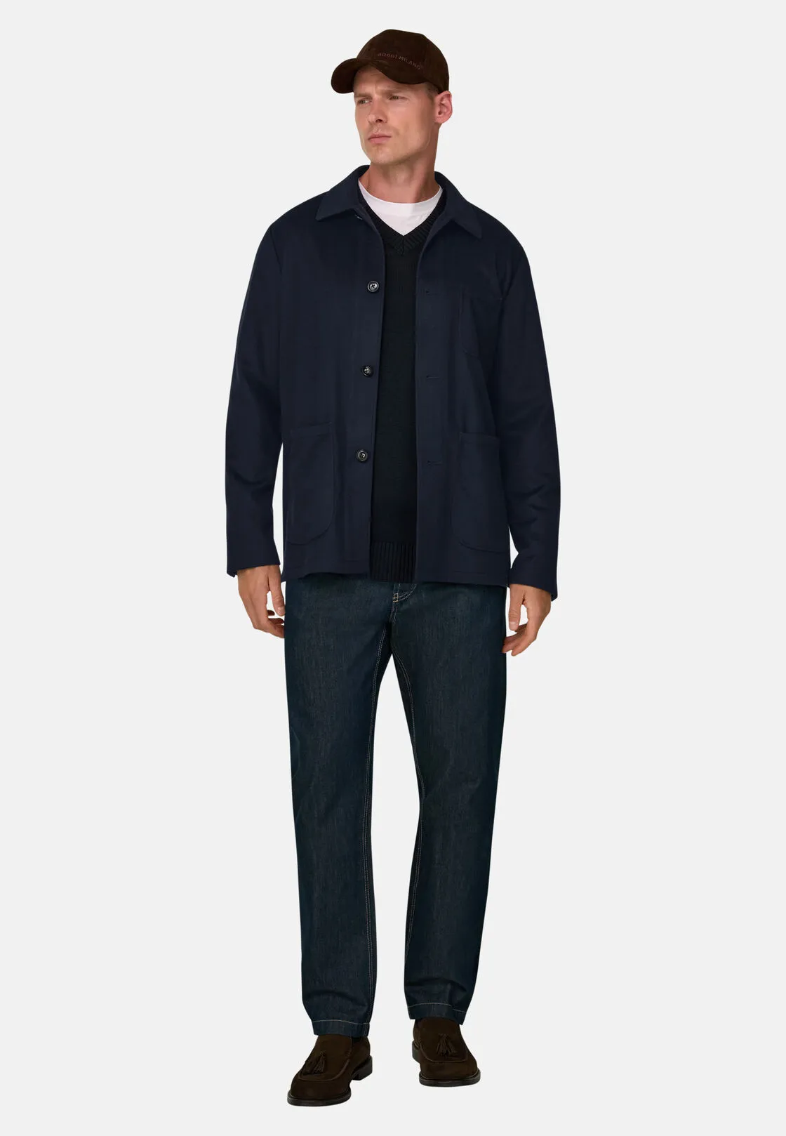 Boggi, Trade | Giacca Camicia In Cashmere, Uomo, Navy, Taglia: 48 - immagine 2