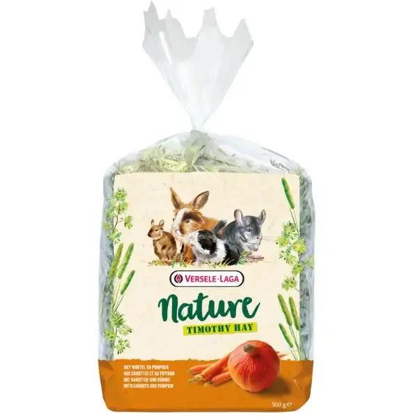 Versele Laga Nature Fieno Timothy 500 gr Carota e Zucca - Mangime per conigli - immagine 1