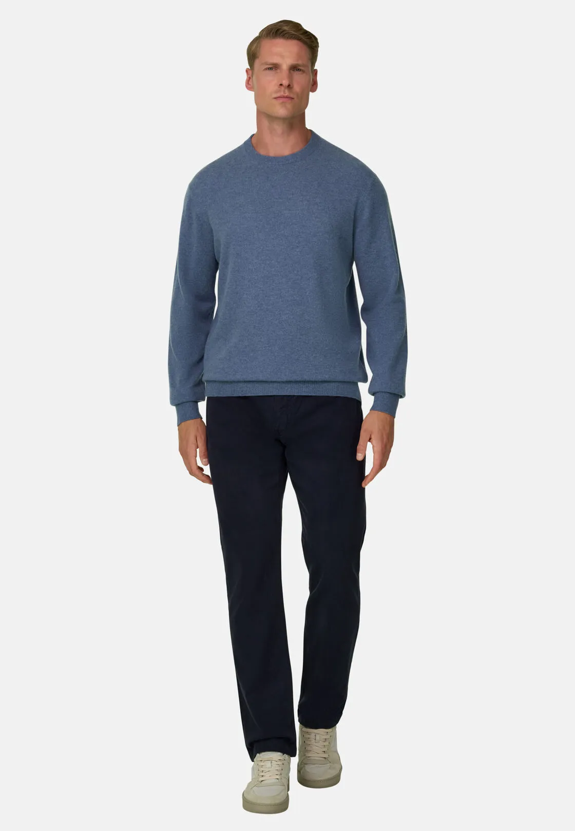 Boggi, Maglia Girocollo In Lana E Cashmere, Uomo, Azzurro, Taglia: XXL - immagine 2