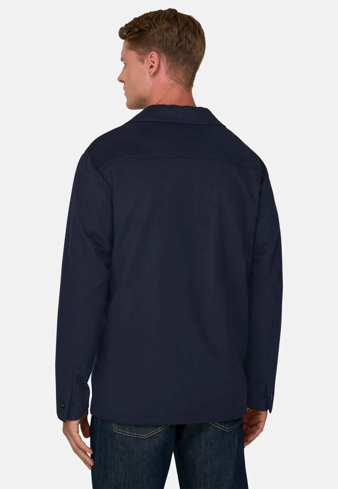 Boggi, Trade | Giacca Camicia In Cashmere, Uomo, Navy, Taglia: 54 - immagine 4