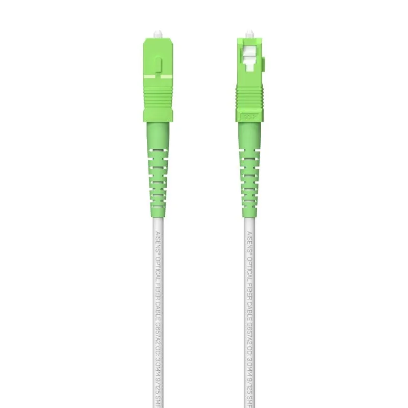 Cavo toppa in fibra ottica Aisens A152-0619 da SC/APC a SC/APC monomodale G657A2 150 m bianco - immagine 1