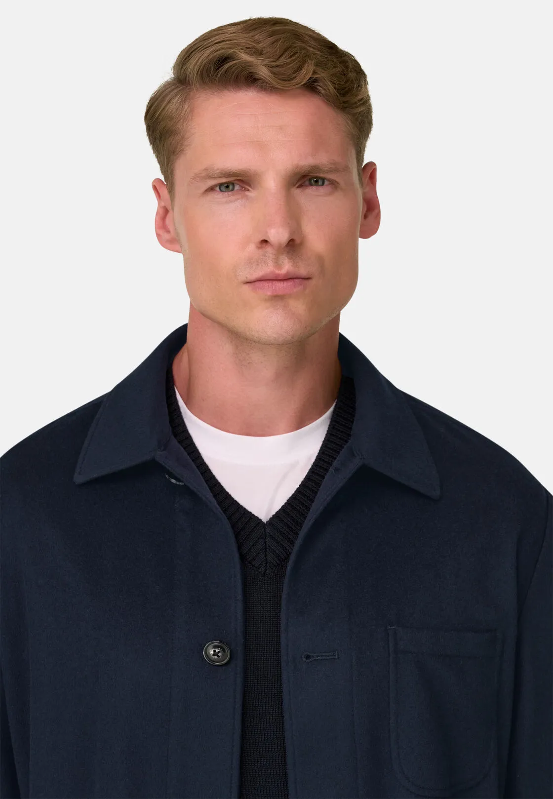 Boggi, Trade | Giacca Camicia In Cashmere, Uomo, Navy, Taglia: 56 - immagine 3