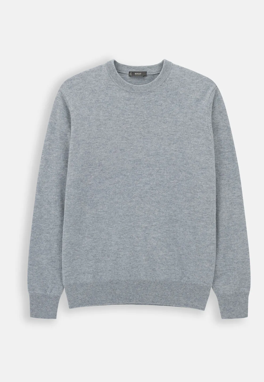 Boggi, Maglia Girocollo In Lana E Cashmere, Uomo, Grigio, Taglia: L - immagine 5